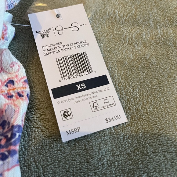 Jessica Simpson Rompers - Cream and Purple - Picture 2 of 6